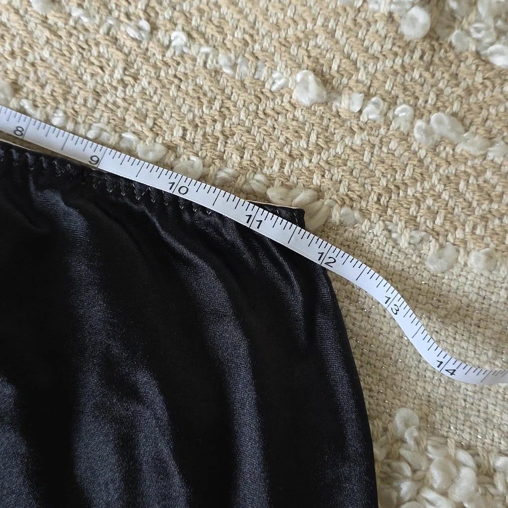 Victoria's Secret VTG Second Skin Satin Slip Dupont Skirt Thong Panty LARGE